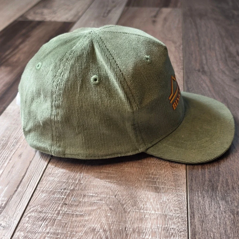 Binky Bro Toddler Corduroy Snapback Hat Olive Green Mountain Logo Adjustable